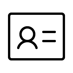 identification card thin icon