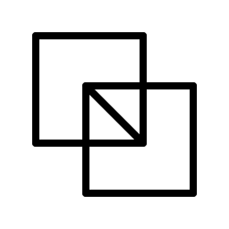 intersect square thin icon