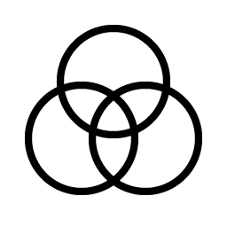 intersect three thin icon