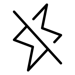 lightning slash thin icon