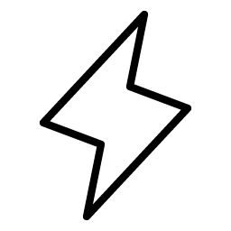 lightning thin icon