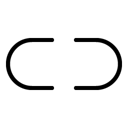 link simple horizontal break thin icon