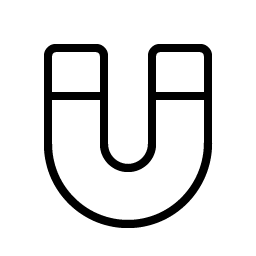 magnet straight thin icon