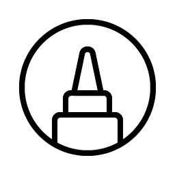 marker circle thin icon