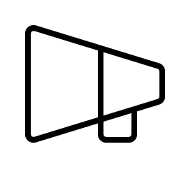 megaphone simple thin icon