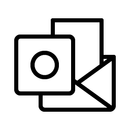 microsoft outlook logo thin icon