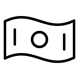 money wavy thin icon