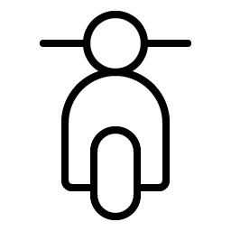 moped front thin icon