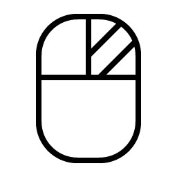 mouse right click thin icon