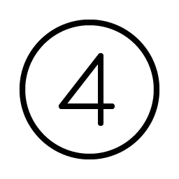 number circle four thin icon