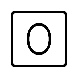 number square zero thin icon
