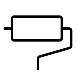 paint roller thin icon