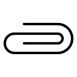 paperclip horizontal thin icon