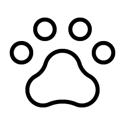 paw print thin icon