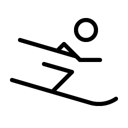 person simple ski thin icon