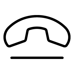 phone disconnect thin icon