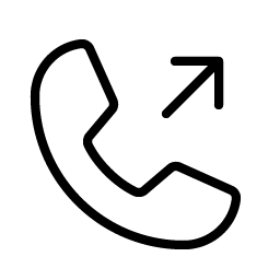 phone outgoing thin icon