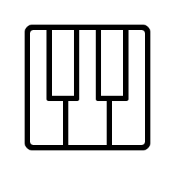 piano keys thin icon