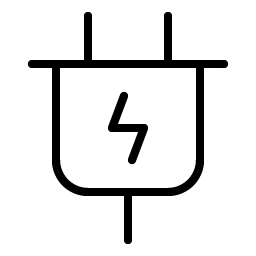 plug charging thin icon