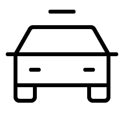 police car thin icon