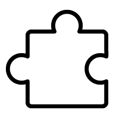 puzzle piece thin icon