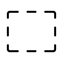 rectangle dashed thin icon