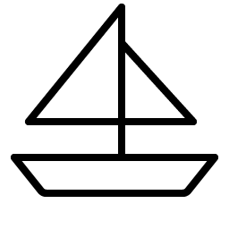 sailboat thin icon