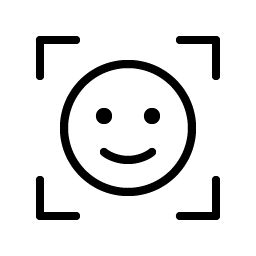 scan smiley thin icon