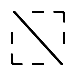 selection slash thin icon