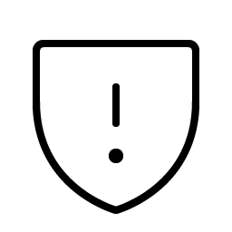 shield warning thin icon