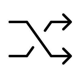 shuffle angular thin icon