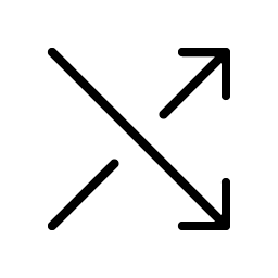 shuffle simple thin icon