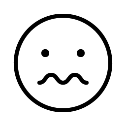 smiley nervous thin icon