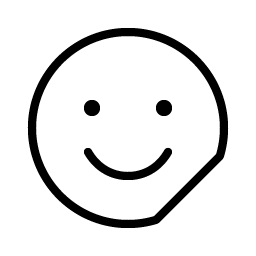 smiley sticker thin icon