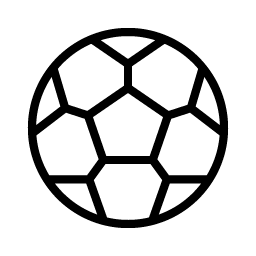 soccer ball thin icon