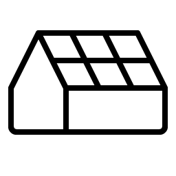 solar roof thin icon