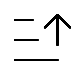 sort descending thin icon