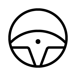 steering wheel thin icon
