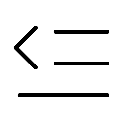 text outdent thin icon