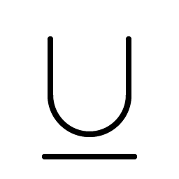 text underline thin icon