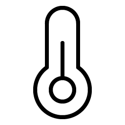 thermometer simple thin icon