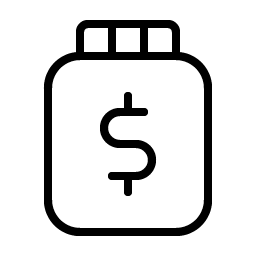 tip jar thin icon