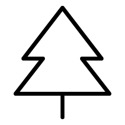 tree evergreen thin icon
