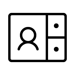 video conference thin icon