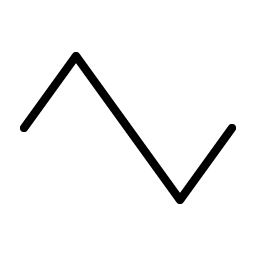 wave triangle thin icon
