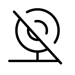 webcam slash thin icon