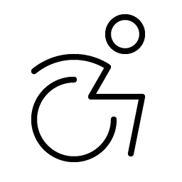 wheelchair motion thin icon