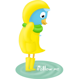 fall raincoat follow me icon